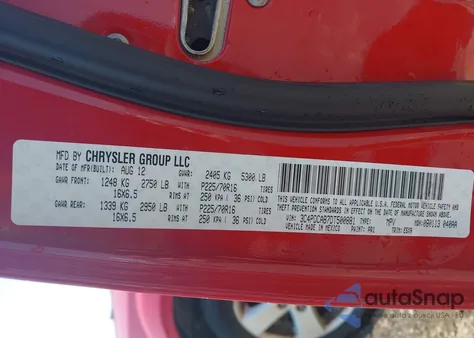 2013 Dodge Journey Se from USA, damaged, VIN 3C4PDCAB7DT500881